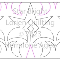 Digital Quilting Design Star Bright by Lorien Quilting.