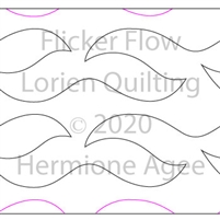 Flicker Flow by Lorien Quilting. This image demonstrates how this computerized pattern will stitch out once loaded on your robotic quilting system. A full page pdf is included with the design download.