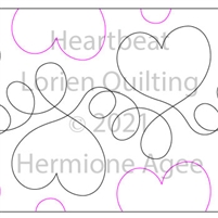 Heartbeat by Lorien Quilting. This image demonstrates how this computerized pattern will stitch out once loaded on your robotic quilting system. A full page pdf is included with the design download.
