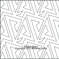 Digital Quilting Design Triangle Maze by Marjorie Busby.