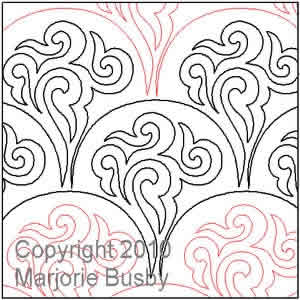 Digital Quilting Design Chocolate Ripple by Marjorie Busby.