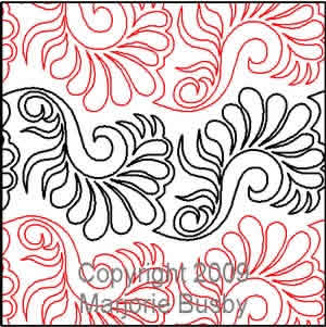 Digital Quilting Design Flirty Feather by Marjorie Busby.