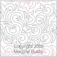 Digital Quilting Design Swirly Q by Marjorie Busby.