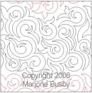 Digital Quilting Design Swirly Q by Marjorie Busby.