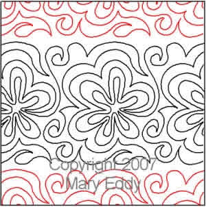 Digital Quilting Design Flower Power by Mary Eddy.