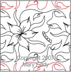 Digital Quilting Design Ribbon Dogwood by Mary Eddy.