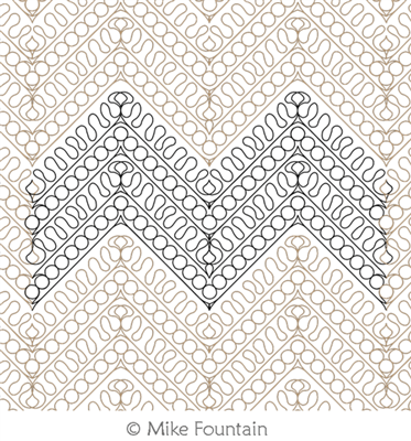 Digital Quilting Design Chevron Pearl by Mike Fountain