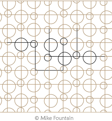 Digital Quilting Design Retro Dots 3 by Mike Fountain