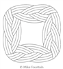 Digital Quilting Design Rope Braid Block by Mike Fountain