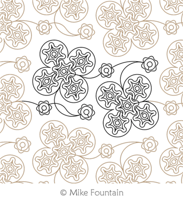 Digital Quilting Design Steam Punk Posie 9 by Mike Fountain