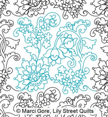 Digital Quilting Design Flora Linda by Marci Gore.