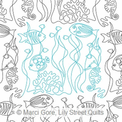 Digital Quilting Design Something Fishy by Marci Gore.