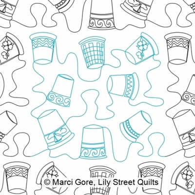 Digital Quilting Design Thimbles E2E by Marci Gore.