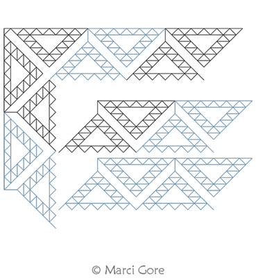 Digital Quilting Design Zambia Border and Corner by Marci Gore.