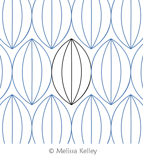 70s Lamp by Melissa Kelley. This image demonstrates how this computerized pattern will stitch out once loaded on your robotic quilting system. A full page pdf is included with the design download.