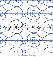 Apple Bottom by Melissa Kelley. This image demonstrates how this computerized pattern will stitch out once loaded on your robotic quilting system. A full page pdf is included with the design download.