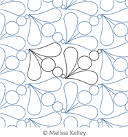 Bubble Branch by Melissa Kelley. This image demonstrates how this computerized pattern will stitch out once loaded on your robotic quilting system. A full page pdf is included with the design download.