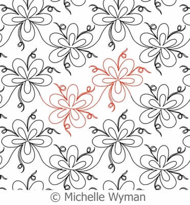 Digital Quilting Design Flowerful by Michelle Wyman.