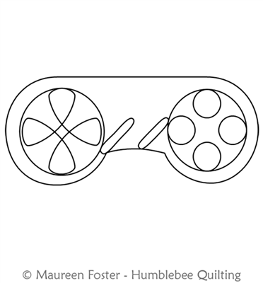 Game Controller 1 Motif by Maureen Foster. This image demonstrates how this computerized pattern will stitch out once loaded on your robotic quilting system. A full page pdf is included with the design download.