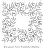 Pine Cone Sprig Frame by Maureen Foster. This image demonstrates how this computerized pattern will stitch out once loaded on your robotic quilting system. A full page pdf is included with the design download.
