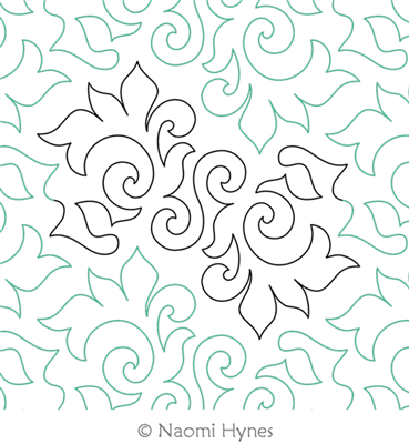 Digital Quilting Design Baroque Pantograph by Naomi Hynes.