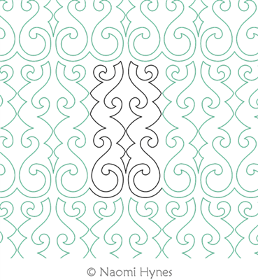 Digital Quilting Design Feeling Festive Pantograph by Naomi Hynes.