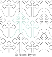 Digital Quilting Design Glorious Crosses by Naomi Hynes.