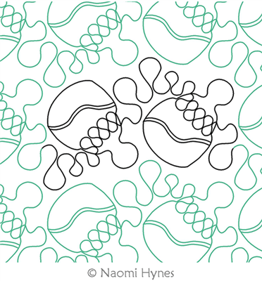 Hungry Baby Pantograph Digital Quilting Design by Naomi Hynes.