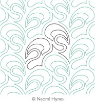 Parisian Pantograph by Naomi Hynes. This image demonstrates how this computerized pattern will stitch out once loaded on your robotic quilting system. A full page pdf is included with the design download.