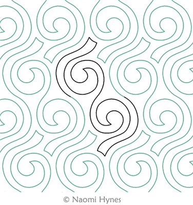 Digital Quilting Design Swish and Swirl by Naomi Hynes.