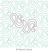 Tendrils Pantograph by Naomi Hynes. This image demonstrates how this computerized pattern will stitch out once loaded on your robotic quilting system. A full page pdf is included with the design download.