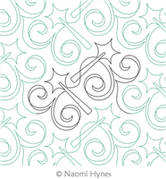 Enchanted Pantograph by Naomi Hynes. This image demonstrates how this computerized pattern will stitch out once loaded on your robotic quilting system. A full page pdf is included with the design download.