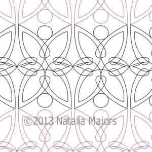 Digital Quilting Design Clematis Border or Panto by Natalia Majors.