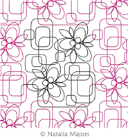 Digital Quilting Design Spring Flowers by Natalia Majors.