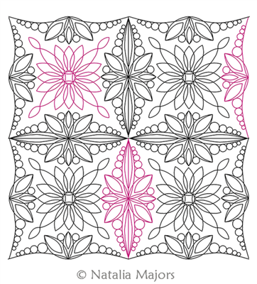 Digital Quilting Design Urban Star DWR Set by Natalia Majors.