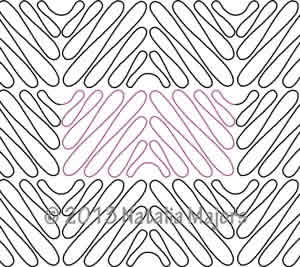 Digital Quilting Design Zig Zag Meander by Natalia Majors.