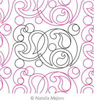 Simple Paisley by Natalia Majors. This image demonstrates how this computerized pattern will stitch out once loaded on your robotic quilting system. A full page pdf is included with the design download.