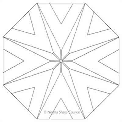 Digital Quilting Design Octagon Star by Norma Sharp.