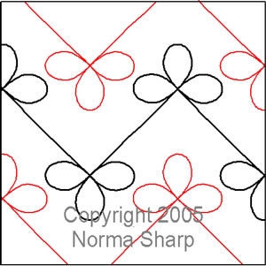 Digital Quilting Design Bow Knot by Norma Sharp.
