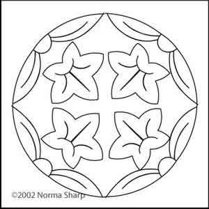 Digital Quilting Design Oriental Medallion 6 by Norma Sharp.