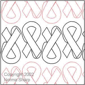 Digital Quilting Design Pink Ribbon by Norma Sharp.