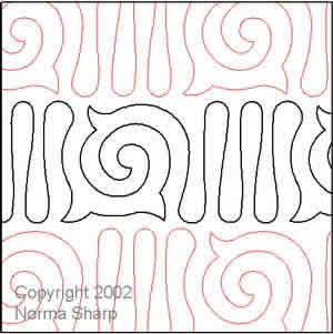 Digital Quilting Design Snail by Norma Sharp.