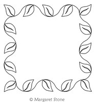 Digital Quilting Design Leaf Frame by Peg Stone.