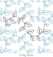 Digital Quilting Design Leaf Meander by Peg Stone.