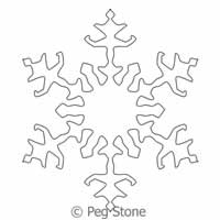Digital Quilting Design Snowflake 1 by Peg Stone.