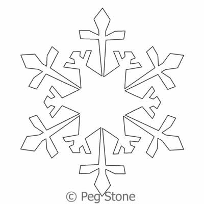 Digital Quilting Design Snowflake 2 by Peg Stone.