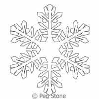 Digital Quilting Design Snowflake 5 by Peg Stone.