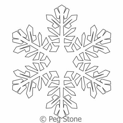 Digital Quilting Design Snowflake 5 by Peg Stone.