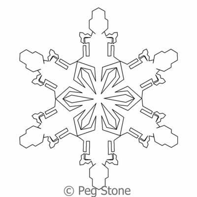 Digital Quilting Design Snowflake 7 by Peg Stone.