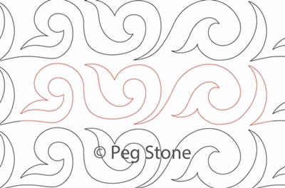 Digital Quilting Design Spikey Swirls Panto by Peg Stone.